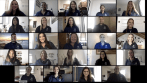 A zoom screenshot of all of the 2020 Moot Court participants.